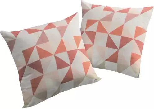 Вирт декоративная подушка "Берларе", чехол на подушку без наполнения, 2 шт Wirth 50х50 см, цвет terrakotta + Kreise