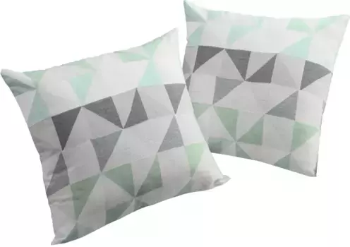 Вирт декоративная подушка "Берларе", чехол на подушку без наполнения, 2 шт Wirth 50х50 см, серо-зеленый