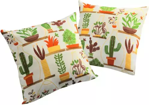 Вирт декоративная подушка "Дуб", чехол без наполнителя, 2 шт Wirth 50х50 см, терракотовый