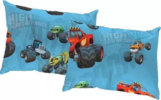 Вирт декоративная подушка "Грузовики", Walt Disney, чехол без наполнения, 2 шт Wirth 50х50 см, светло-голубой