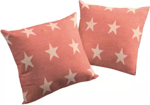 Вирт декоративная подушка "Мелки", чехол на подушку без наполнения, 2 шт Wirth 40х40 см, красный