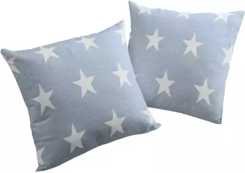 Вирт декоративная подушка "Мелки", чехол на подушку без наполнения, 2 шт Wirth 40х60 см, синий