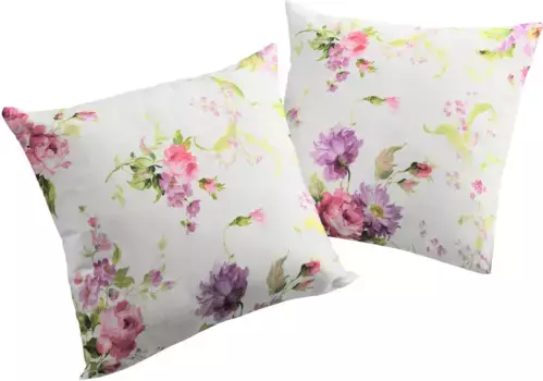 Вирт декоративная подушка "МОНТРОЗ", чехол на подушку без наполнения, 2 шт Wirth 50х50 см, розовый/фиолетовый