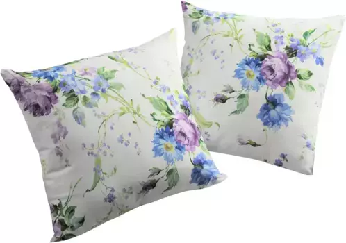 Вирт декоративная подушка "МОНТРОЗ", чехол на подушку без наполнения, 2 шт Wirth 40х40 см, синий/фиолетовый