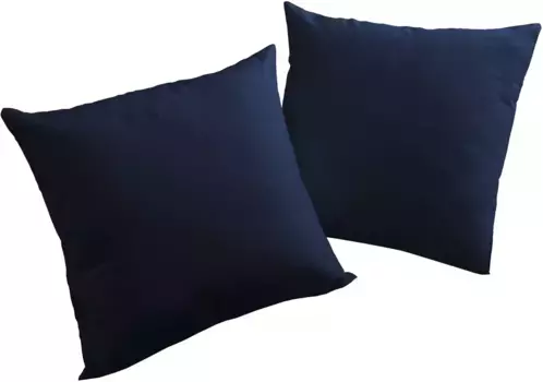 Вирт декоративная подушка "Ньюбери", чехол на подушку без наполнения, 2 шт Wirth 50х50 см, темно-синий