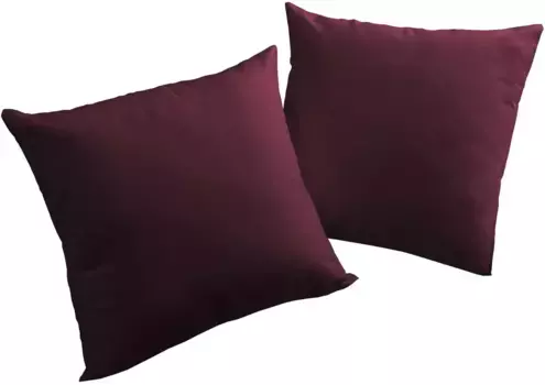 Вирт декоративная подушка "Ньюбери", чехол на подушку без наполнения, 2 шт Wirth 40х60 см, цвет aubergine + unifarben