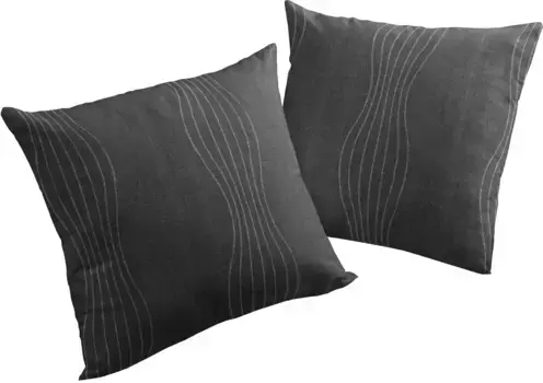 Вирт декоративная подушка "Ричча", чехол на подушку без наполнения, 2 шт Wirth 40х60 см, серый/серебристый