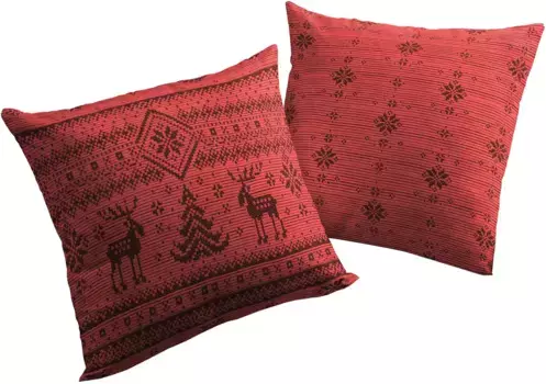 Вирт декоративная подушка "Ромо", чехол на подушку без наполнения, 2 шт Wirth 40х40 см, красный