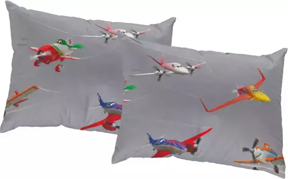 Вирт декоративная подушка "Самолеты Action", Walt Disney, чехол без наполнения, 2 шт Wirth 40х40 см, серый