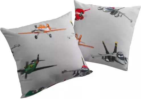 Вирт декоративная подушка "Самолеты Дельта", Walt Disney, чехол без наполнения, 2 шт Wirth 40х60 см, светло-серый