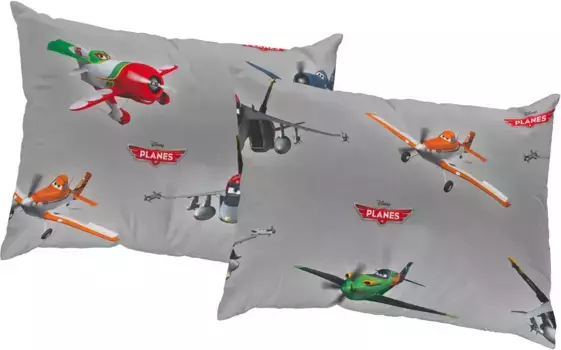 Вирт декоративная подушка "Самолеты Лима", Walt Disney, чехол без наполнения, 2 шт Wirth 50х50 см, темно-серый