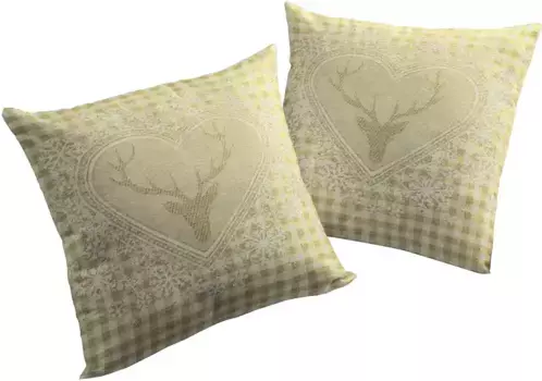 Вирт декоративная подушка "Стубен", чехол на подушку без наполнения, 2 шт Wirth 40х60 см, салатовый