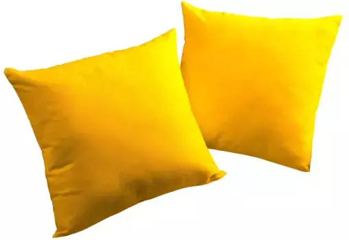 Вирт декоративная подушка "Жанин", чехол на подушку без наполнения, 2 шт Wirth 40х60 см, цвет gelb + gemustert-unifarben