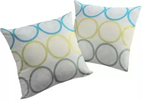 Вирт декоративная подушка "Zirbello", чехол без наполнителя, 2 шт Wirth 40х40 см, синий/зеленый