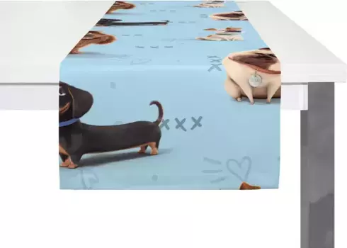 Вирт-дорожка для стола "Домашние животные", Уолт Дисней Wirth 150х50 см, синий