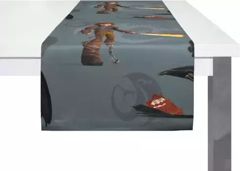 Вирт-дорожка "Драконы", (1 штука), Walt Disney Wirth 150х50 см, серый