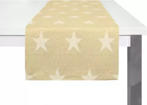 Вирт-рейка для стола "CRAYON" Wirth 50х160 см, кремовый/золотой