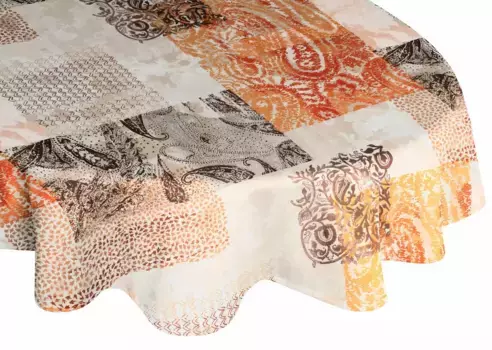 Вирт скатерть "ЙОЛАНДА", овал Wirth 130х190 см, цвет orange