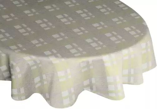 Вирт скатерть "LAUFENBERG", овал Wirth 130х190 см, зеленый/лайм