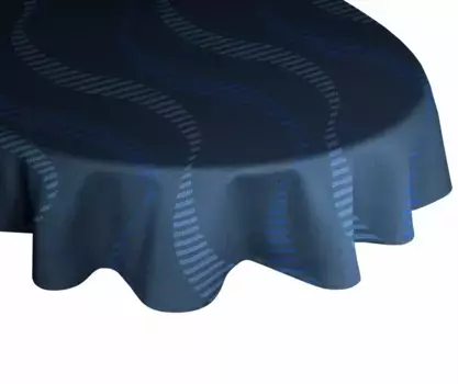 Вирт скатерть "LUPARA", овал Wirth 130х190 см, синий