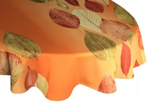 Вирт скатерть "МАРЕК", овал Wirth 130х190 см, цвет terrakotta