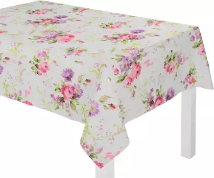 Вирт скатерть "MONTROSE", овал Wirth 130х190 см, розовый/фиолетовый