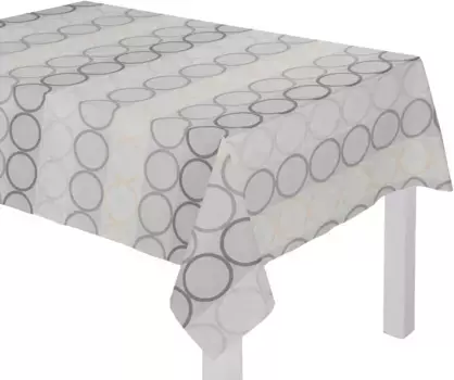 Вирт скатерть "ZIRBELLO" Wirth 130х160 см, светло-серый
