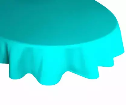 Виртовая скатерть "WirthNatur", овальная 130х190 см, бирюзовый