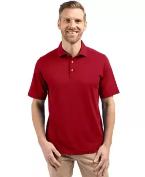 Вирту Эко Пике Поло для мужчин больших размеров из переработанного материала Cutter & Buck, красный