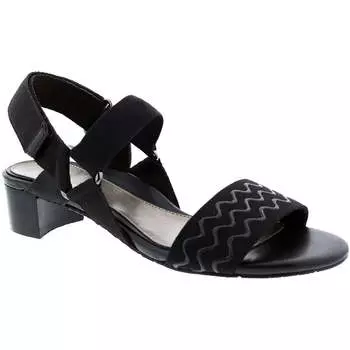 Виртуальные женские босоножки с открытым носком и ремешками на пятке Ros Hommerson, черный