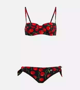 Вишневое бикини DOLCE&GABBANA, черный