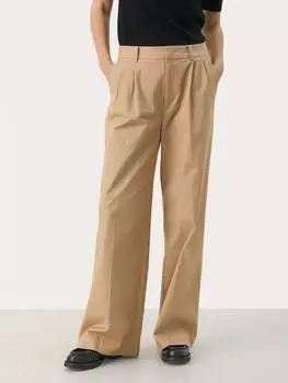 Вишневые широкие брюки Part Two, бежевый