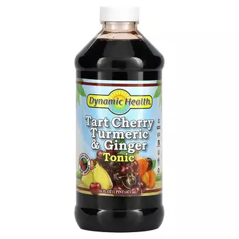 Вишневый тоник Dynamic Health Laboratories с куркумой и имбирем, 473 мл