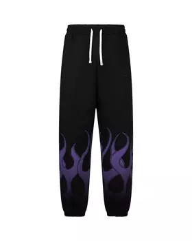 Vision of Super Брюки с гоночным пламенем, черный