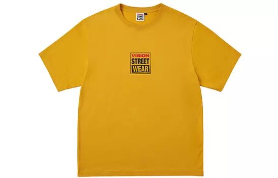 Vision Street Wear Футболка с короткими рукавами и заниженной линией плеч, унисекс, средне-желтые