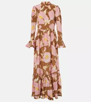 Висконти макси-платье из шелкового крепдешина La DoubleJ, Sylph