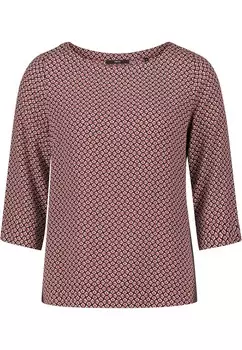 Вискозная блузка с принтом Zero, красный