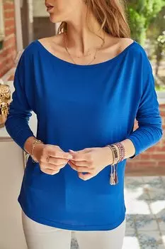 Вискозная блузка с вырезом «лодочка» 9KXK2-42262-15 XHAN