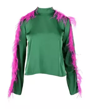 Вискозная блузка Weili Zheng, зеленый