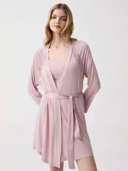 Вискозный халат с кружевными вставками Ovs, цвет pink
