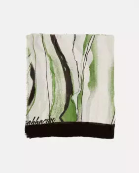 Вискозный шарф с абстрактным принтом Abbacino, зеленый