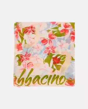 Вискозный шарф с желтым цветочным принтом Abbacino, розовый