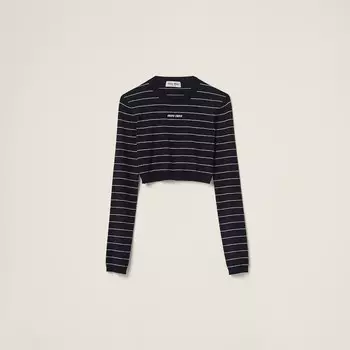 Вискозный свитер Miu Miu, синий