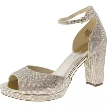 Vista женские туфли на блочном каблуке с ремешком на щиколотке Anne Klein, цвет light gold