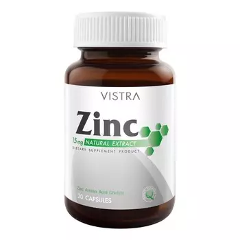 Vistra Цинк 15 мг. 20 капсул
