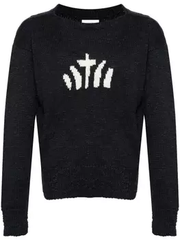 visvim джемпер вязки интарсия, синий