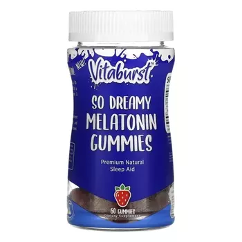 Vitaburst So Dreamy Melatonin Gummies клубника, 60 жевательных таблеток