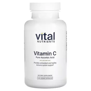 Vital Nutrients, Витамин C, 2000 мг, 120 веганских капсул (1000 мг в каждой капсуле)