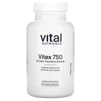 Vital Nutrients, Vitex 750, 750 мг, 120 веганских капсул