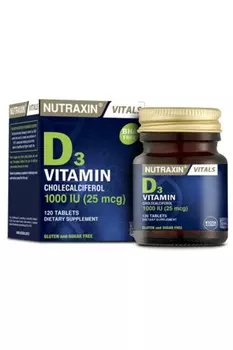 Vitals Витамин D3 - 120 Таблетки D3 1000 Nutraxin D3